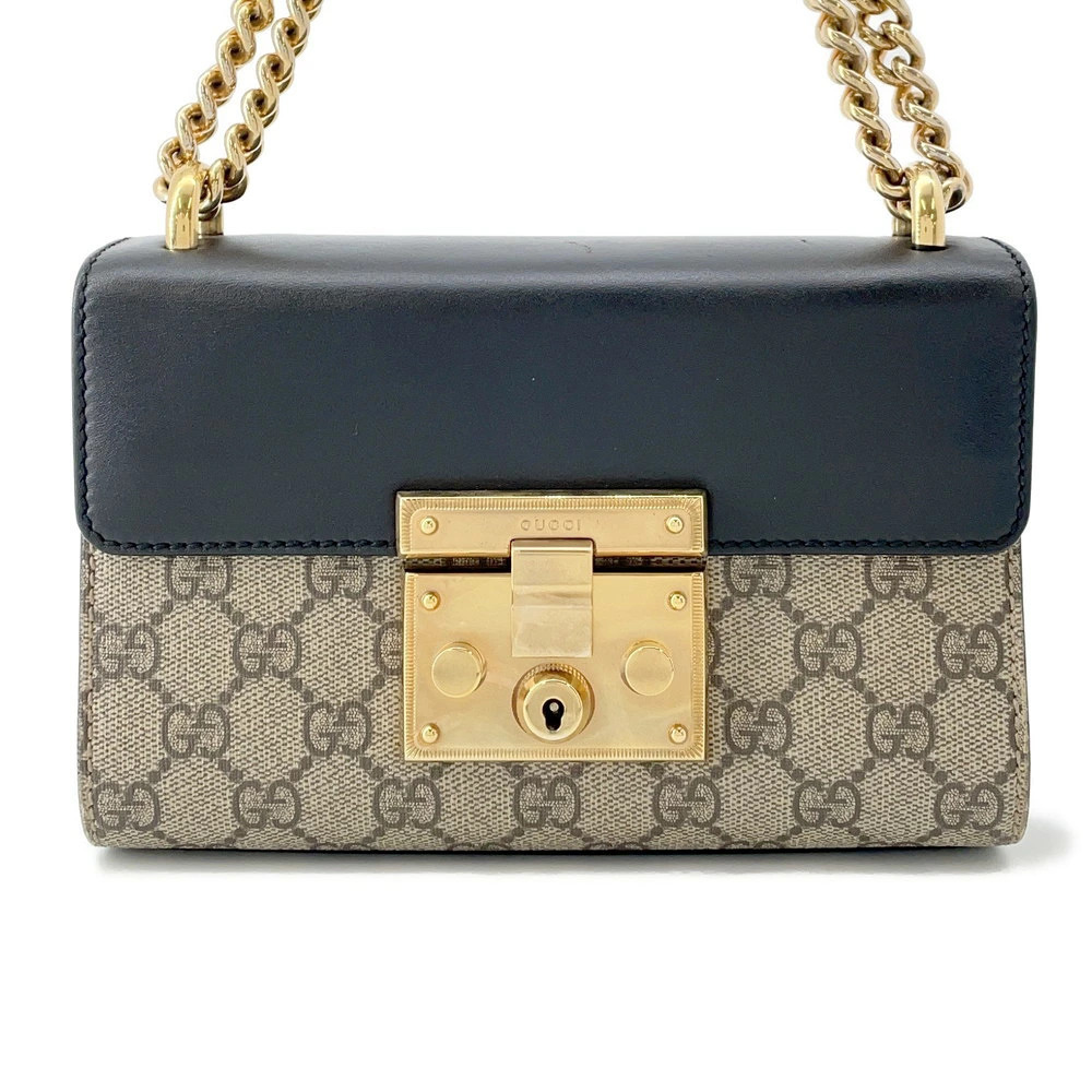 Gucci Padlock Shoulder Bag Chain Double Supreme GG - Picture 2 of 12